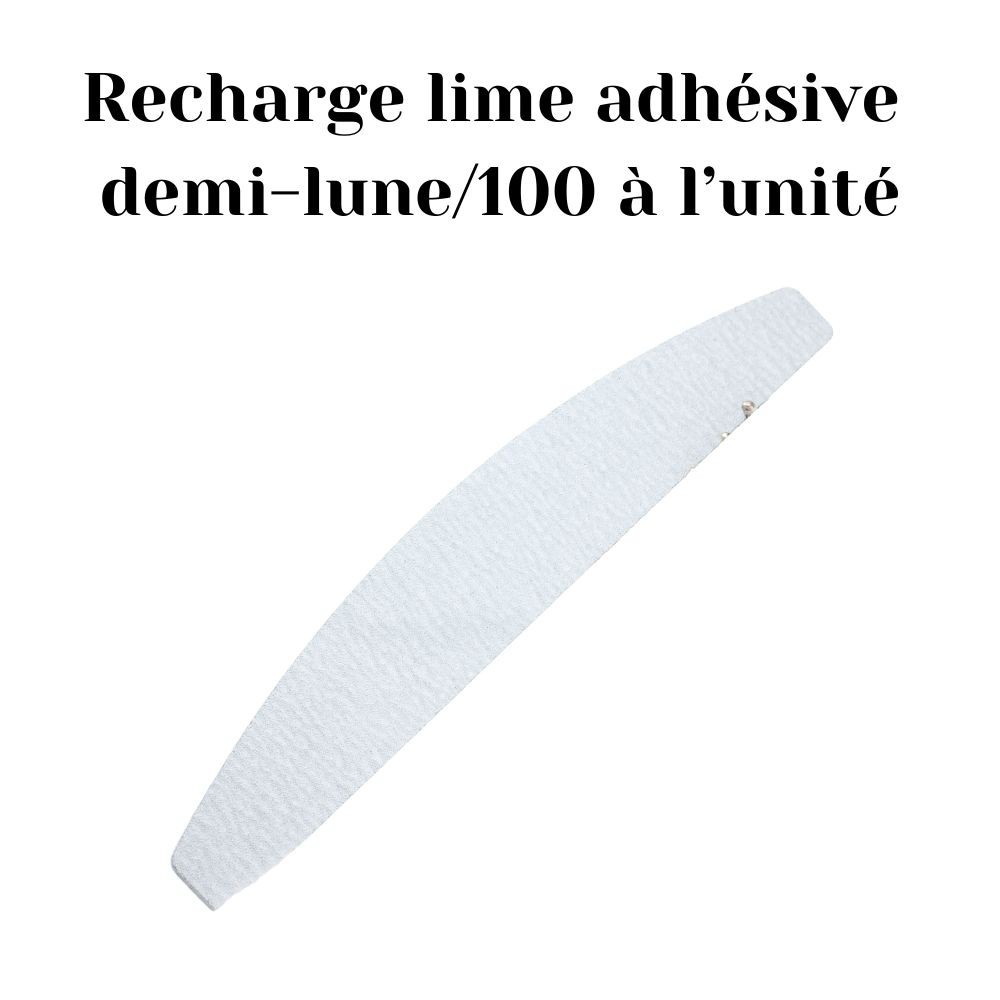 Recharge lime adhésive  demi-lune/100 à l’unité - Limes - Virginie Magic'art