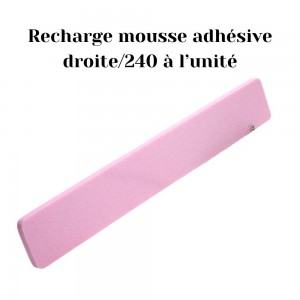 Recharge mousse adhésive  droite/240 à l’unité - Limes - Virginie Magic'art