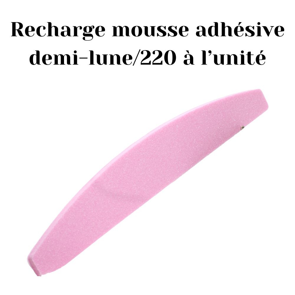 Recharge mousse adhésive  demi-lune/220 à l’unité - Limes - Virginie Magic'art